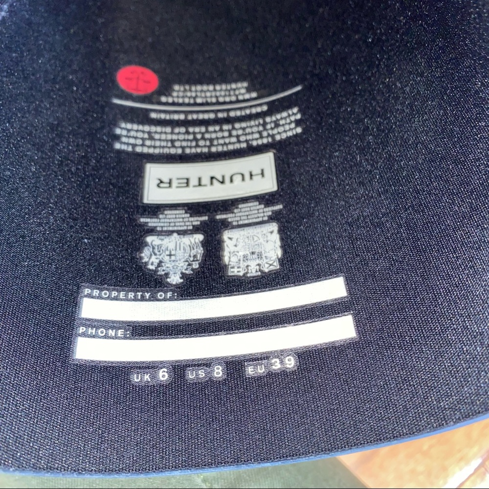 HUNTER WOMEN’S Navy Matte TALL RAIN BOOTS SIZE 8 - Picture 9 of 13